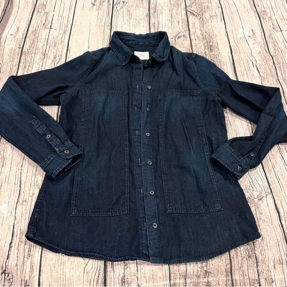 AG Adriano Goldschmied Dark Blue Button Down Shirt - Picture 1 of 7